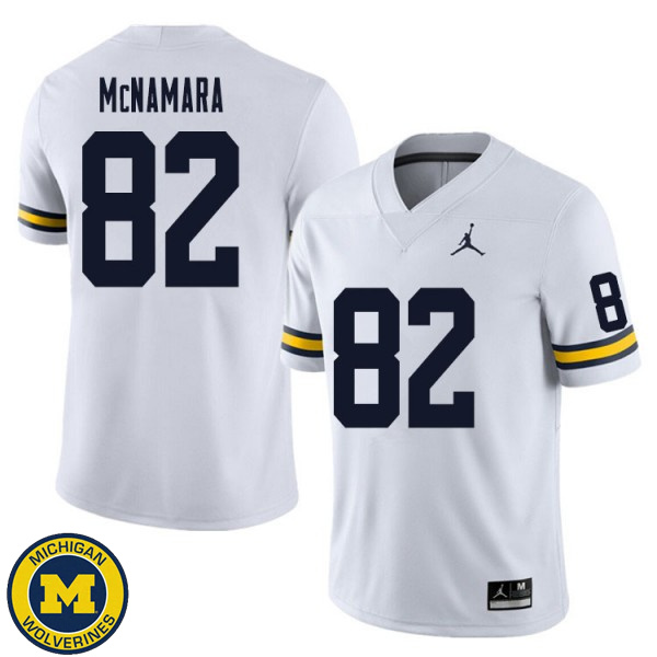 Men's University of Michigan #82 Kyle McNamara White Alumni Jersey